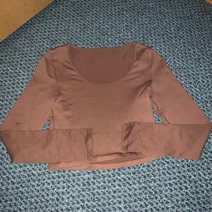 OQQ Womens Long Sleeve Stretchy Fitted Crop Top